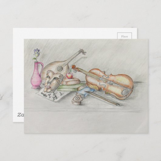 楽器 ポストカード (正面/裏面)