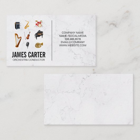 楽器 | 指揮者 名刺 (正面/裏面)