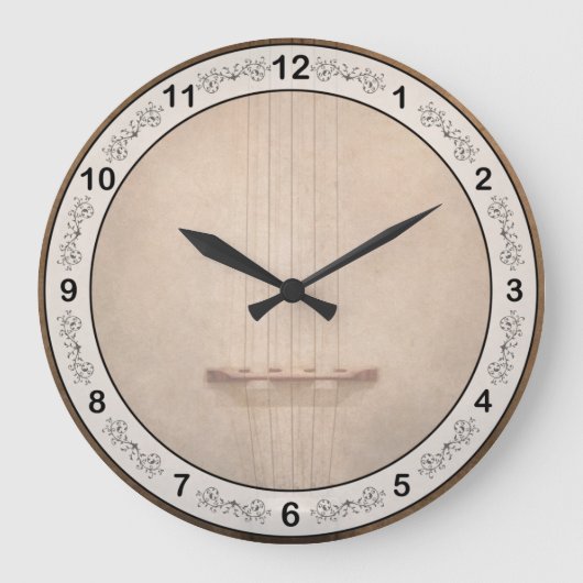 楽器 – 文字列 – 私は万丈の ラージ壁時計 (正面)