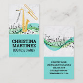 楽器 |音楽ノートの名刺 名刺 (正面/裏面)