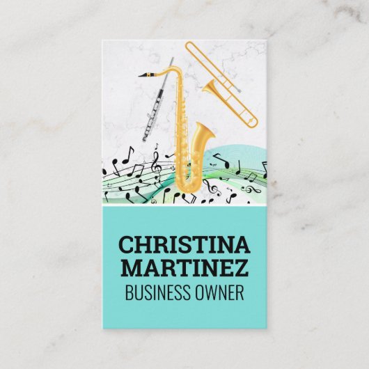 楽器 |音楽ノートの名刺 名刺 (正面)