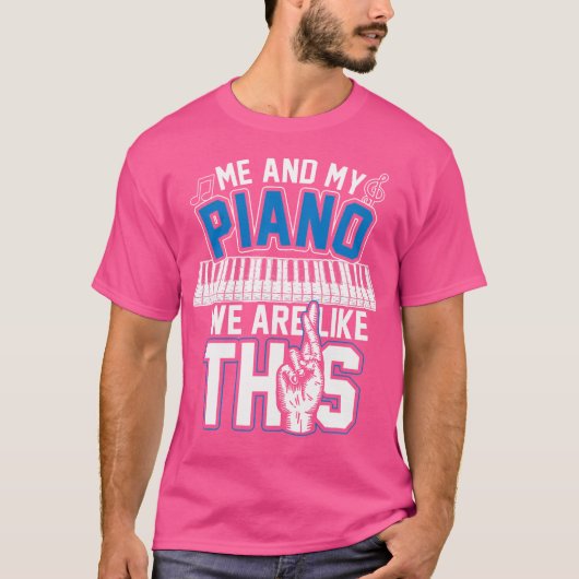 楽器 音楽 ギフト ピアニスト ピアノ Tシャツ (正面)