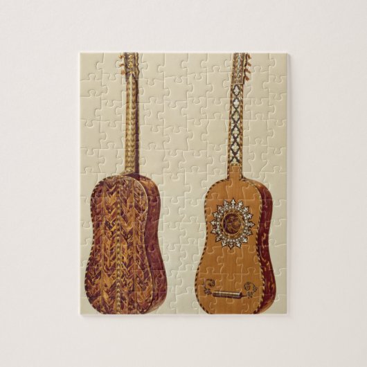 「楽器(coloureからのRizzioのギター、 ジグソーパズル (縦)