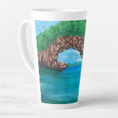 楽園でのスキューバダイビング カフェラテマグ (左アングル)