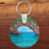 楽園でのスキューバダイビング キーホルダー (正面)