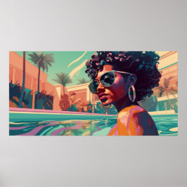 楽園で泳ぐカリシャ ポスター