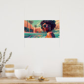 楽園で泳ぐカリシャ ポスター (キッチン)