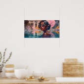 楽園で泳ぐニラビ ポスター (キッチン)