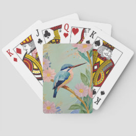 楽園に住む穏やかなキングフィッシャーフローラ トランプ