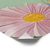 楽園に住む穏やかなキングフィッシャーフローラ ポスター (コーナー)