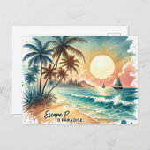 楽園に逃げろ！ ポストカード (正面/裏面)