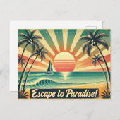 楽園に逃げろ！ ポストカード (正面/裏面)