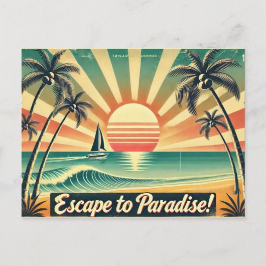 楽園に逃げろ！ ポストカード (正面)