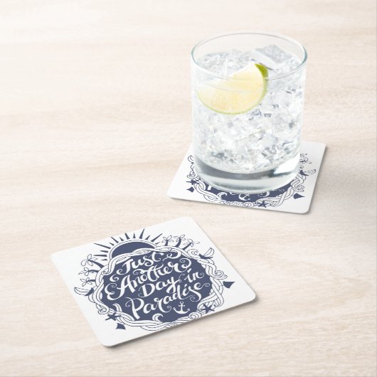 楽園のちょうど別の日 スクエアペーパーコースター (インサイチュ)