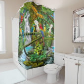 楽園のオウム シャワーカーテン (インサイチュ)