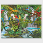 楽園のオウム ラッピングペーパー (フラット)