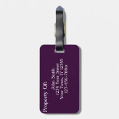 楽園のカラフルな抽象美術の荷物のラベル ラゲッジタグ (裏面縦)