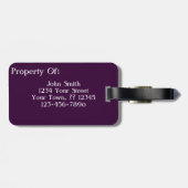 楽園のカラフルな抽象美術の荷物のラベル ラゲッジタグ (裏面横)