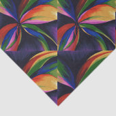 楽園のカラフルな虹の抽象芸術の花の芸術 薄葉紙 (詳細)