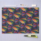 楽園のカラフルな虹の抽象芸術の花の芸術 薄葉紙 (クラフト)