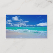 楽園のビーチの波の不動産の部分 名刺 (裏面)