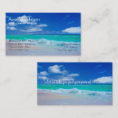 楽園のビーチの波の不動産の部分 名刺 (正面/裏面)
