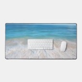楽園のビーチの波の景色 海 砂 島 デスクマット (キーボード&マウス)