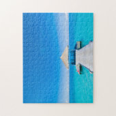 楽園のビーチ|の熱帯リゾート、モルディブ ジグソーパズル (縦)