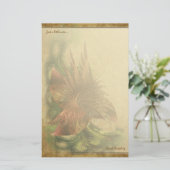 楽園のフラクタルの花のNotepaper 便箋 (スタンド正面)