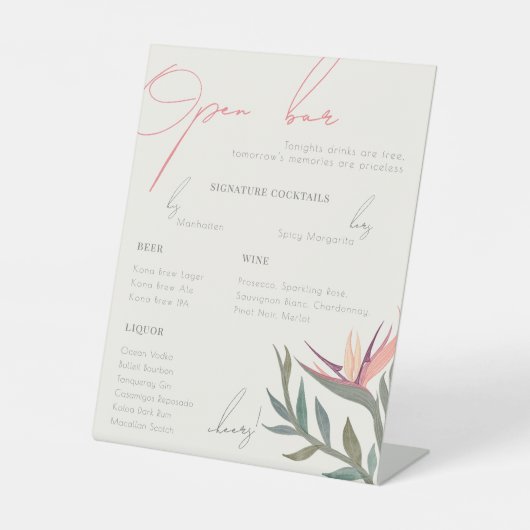 楽園のロブバードバーペデスタルサイン 台座サイン (正面)