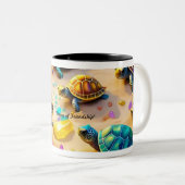 「楽園の亀」 ツートーンマグカップ (正面右)