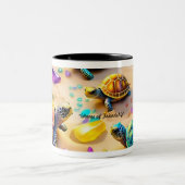 「楽園の亀」 ツートーンマグカップ (中央)