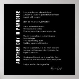 楽園の別の日の愛の詩の壁芸術 ポスター