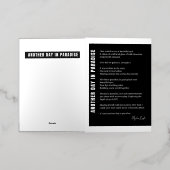 楽園の別の日の愛の詩 箔グリーティングカード (外側レイダウン)