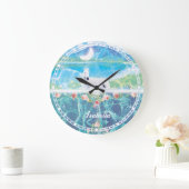 楽園の夢の世界でユニコーンWall Clock ラージ壁時計 (ホーム)