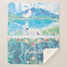 楽園の夢の世界のユニコーンカスタマイズ シェルパブランケット