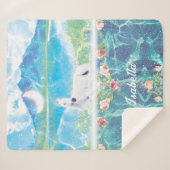 楽園の夢の世界のユニコーンカスタマイズ シェルパブランケット (正面(横))