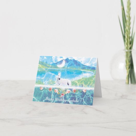 楽園の夢の世界のユニコーン カード (正面)