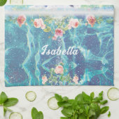 楽園の夢の世界のユニコーン キッチンタオル (折り畳み)