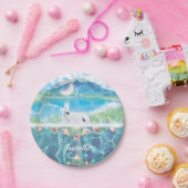 楽園の夢の世界のユニコーン ペーパープレート (パーティー)