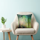 楽園の孔雀の森林のかわいらしい緑のゲート クッション (椅子)