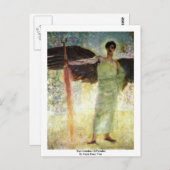 楽園の守護者 フランツ・フォン・シュトゥックによる ポストカード (正面/裏面)