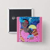 楽園の母及び子供ボタンを越えて 缶バッジ (正面&裏面)