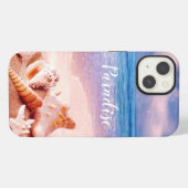 楽園の海岸の貝殻 iPhoneケース (裏面横)