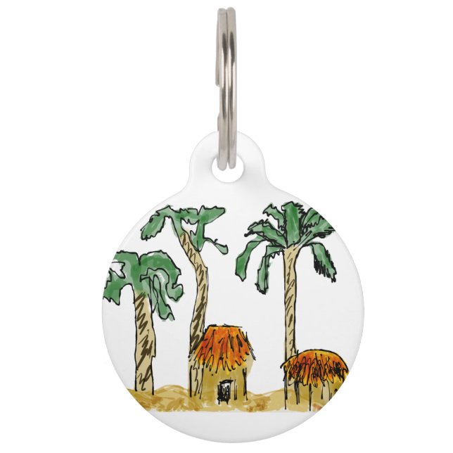 楽園の犬 ペット　ネームタグ (正面)