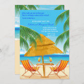 楽園の発見　退職パーティーのご案内 招待状 (正面/裏面)