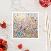 楽園の蝶々 – 色とりどりの野の花 スタンダードカクテルナプキン (インサイチュ)