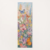 楽園の蝶々 – 色とりどりの野の花  ヨガマット (正面)