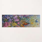 楽園の蝶々 – 色とりどりの野の花  ヨガマット (正面(横))