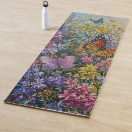 楽園の蝶々 – 色とりどりの野の花  ヨガマット